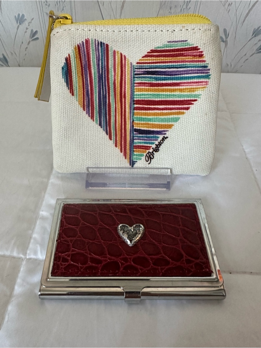 Brighton Business Card Holder with Heart Bag